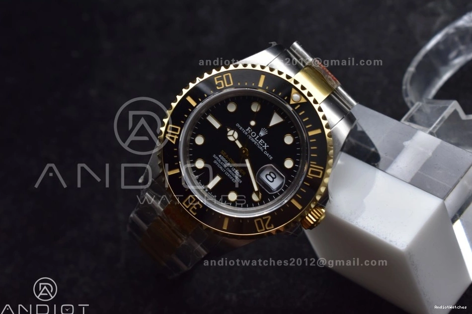 Two Sea-Dweller GMF on 126603 Dial Edition SS V A2824 Best YG YG SS 1061 Upgraded Black Tone Bracelet 1012